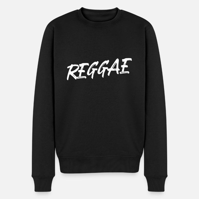 Reggae - Männer Premium Bio Pullover - Schwarz