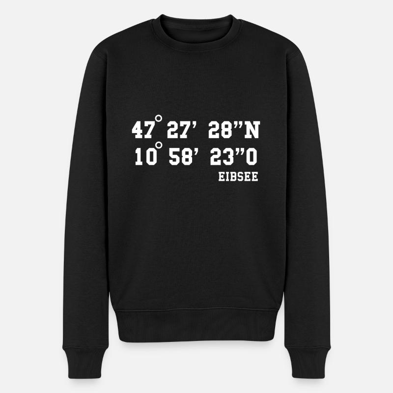 Eibsee Garmisch-Partenkirchen Bayern Urlaub - Männer Premium Bio Pullover - Schwarz