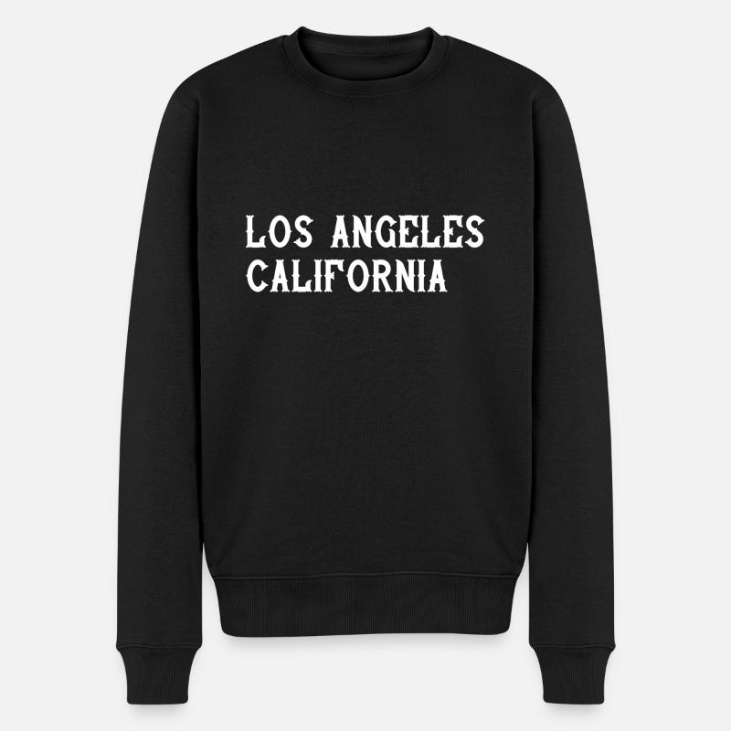 Los Angeles California - Männer Premium Bio Pullover - Schwarz