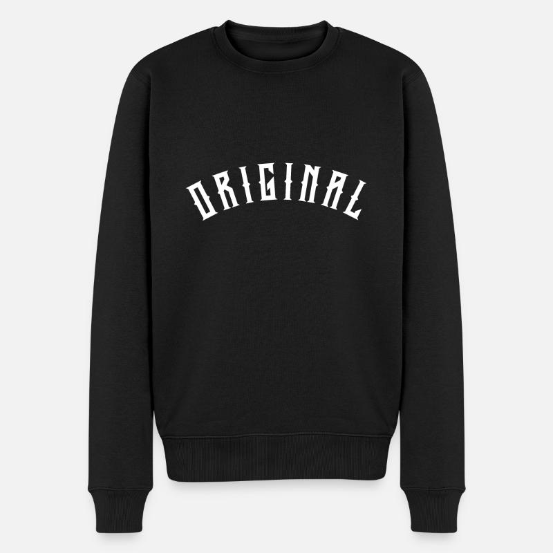 Original - Männer Premium Bio Pullover - Schwarz