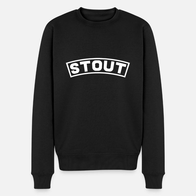 Stout - Männer Premium Bio Pullover - Schwarz