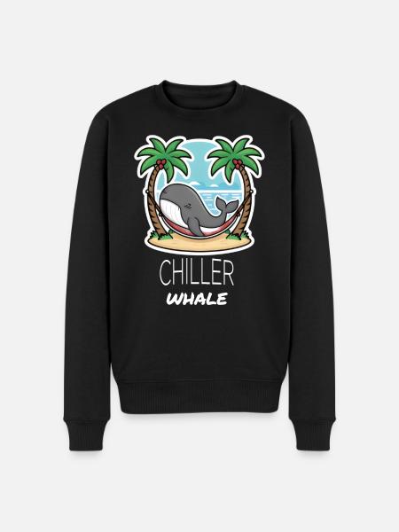 Chiller Whale - Men's Premium Organic Jumper - black