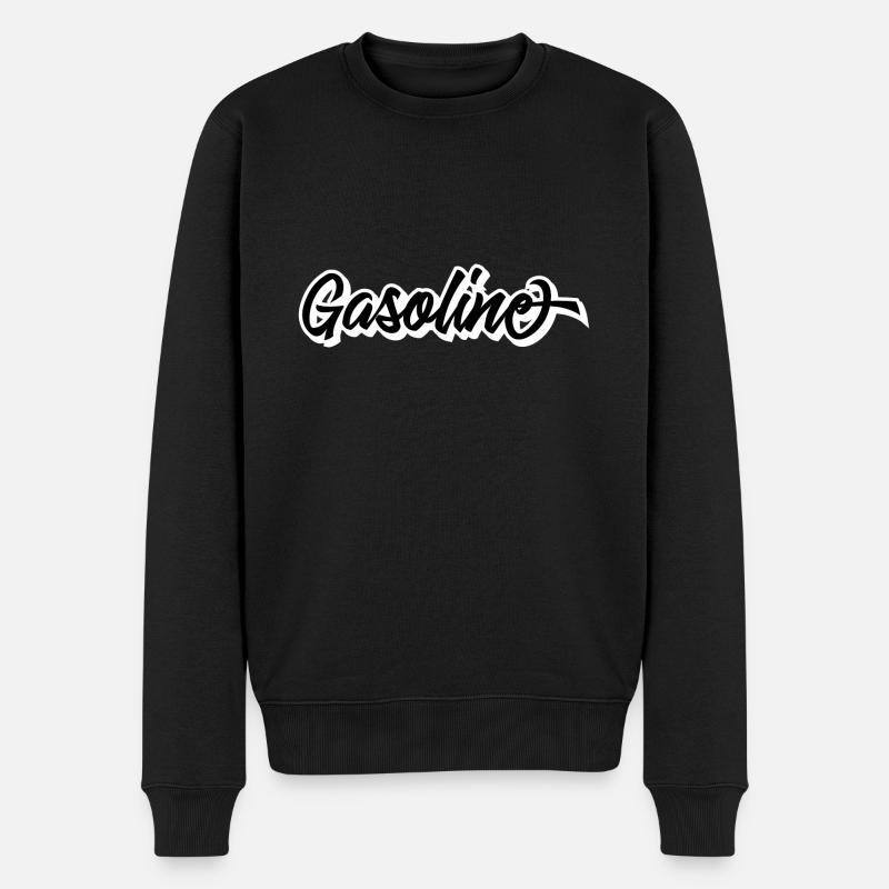 Gasoline - Männer Premium Bio Pullover - Schwarz
