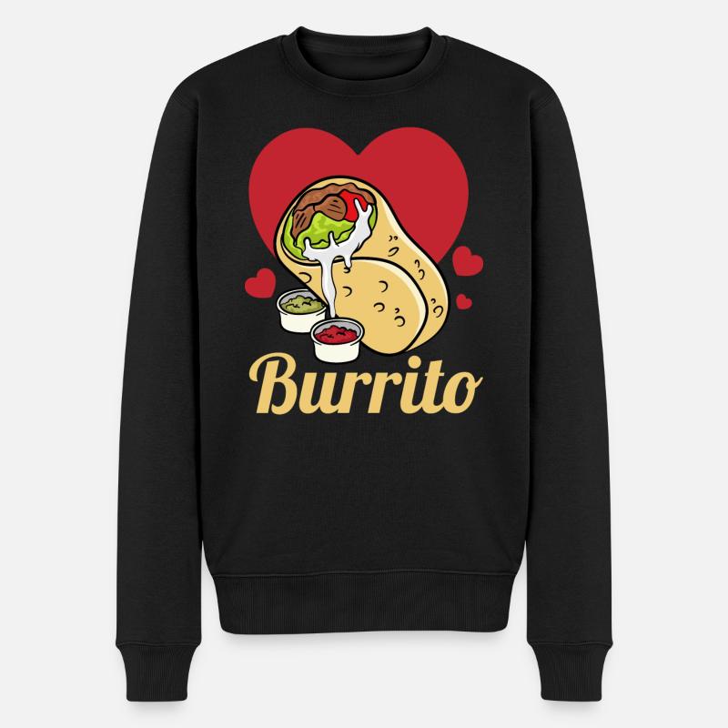 Burrito Amants - Pull Premium bio Homme - noir
