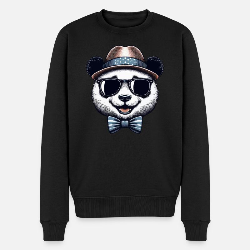 Panda élégant - Pull Premium bio Homme - noir