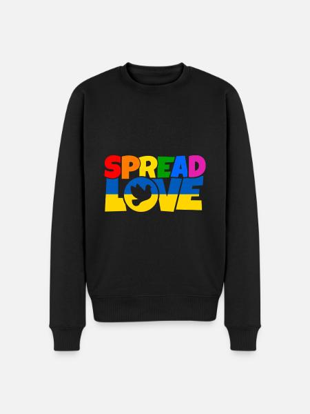 Spread Love Shirt Design - Men's Premium Organic Jumper - black