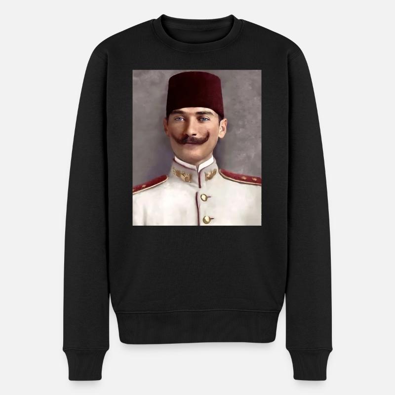 Mustafa Kemal Atatürk - Pull Premium bio Homme - noir