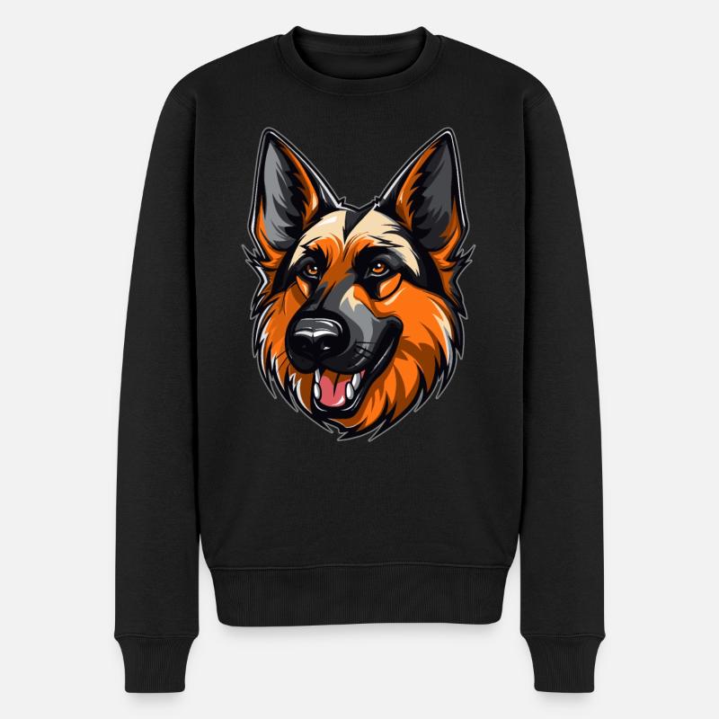 Deutscher Schäferhund - Männer Premium Bio Pullover - Schwarz