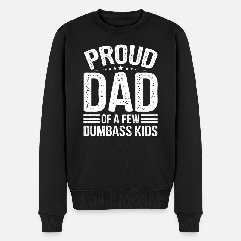 Fier père d’enfants extrêmement fantastiques - Pull Premium bio Homme - noir
