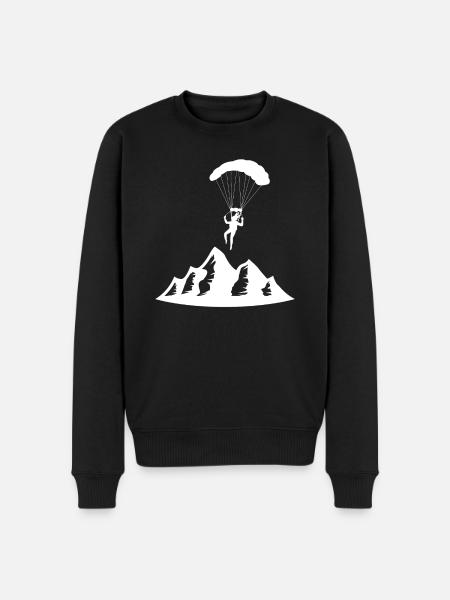 Paragliding Paraglider Parachute Parachute Para - Men's Premium Organic Jumper - black