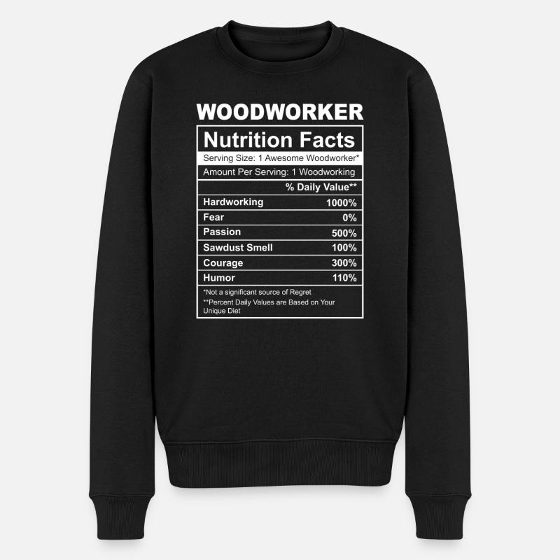 Holz Kettensäge Holzfäller Holzarbeiter Klettern - Männer Premium Bio Pullover - Schwarz