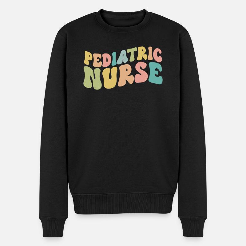Kinderkrankenschwester Krankenpflege Pädiatrie - Männer Premium Bio Pullover - Schwarz