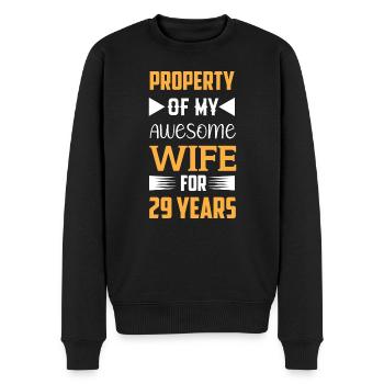 29 Jahre Verheiratet Samthochzeit Geschenk - Männer Premium Bio Pullover - Schwarz - Vorne - Nico (187cm)