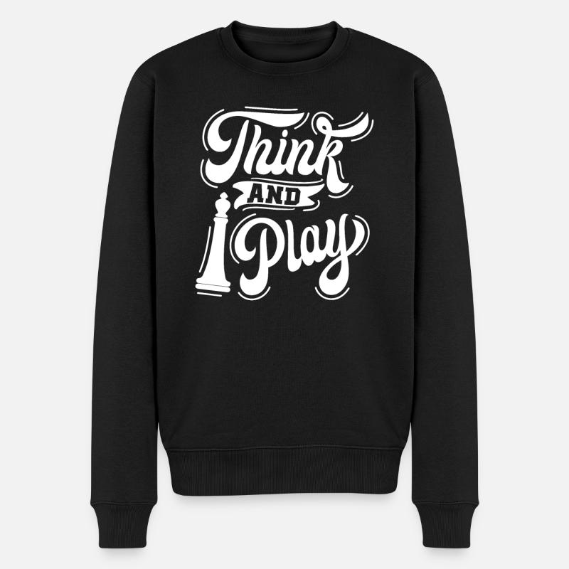 Joueur d’échecs Jeu d’échecs disant jeu d’échecs - Pull Premium bio Homme - noir