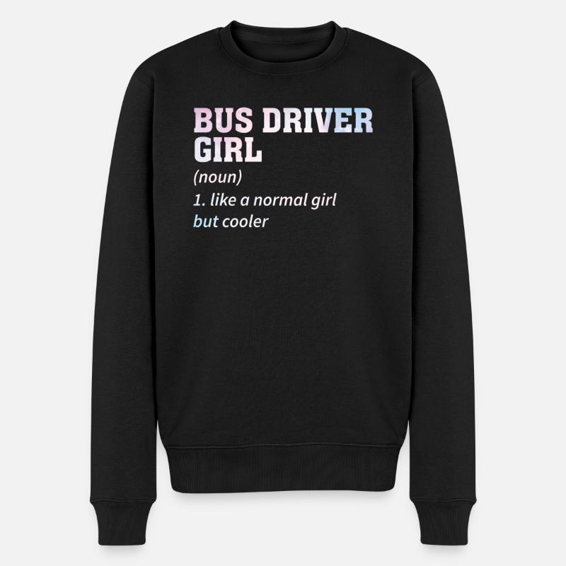 Busfahrerin Lustig Spruch Beruf Linienbus Geschenk - Männer Premium Bio Pullover - Schwarz