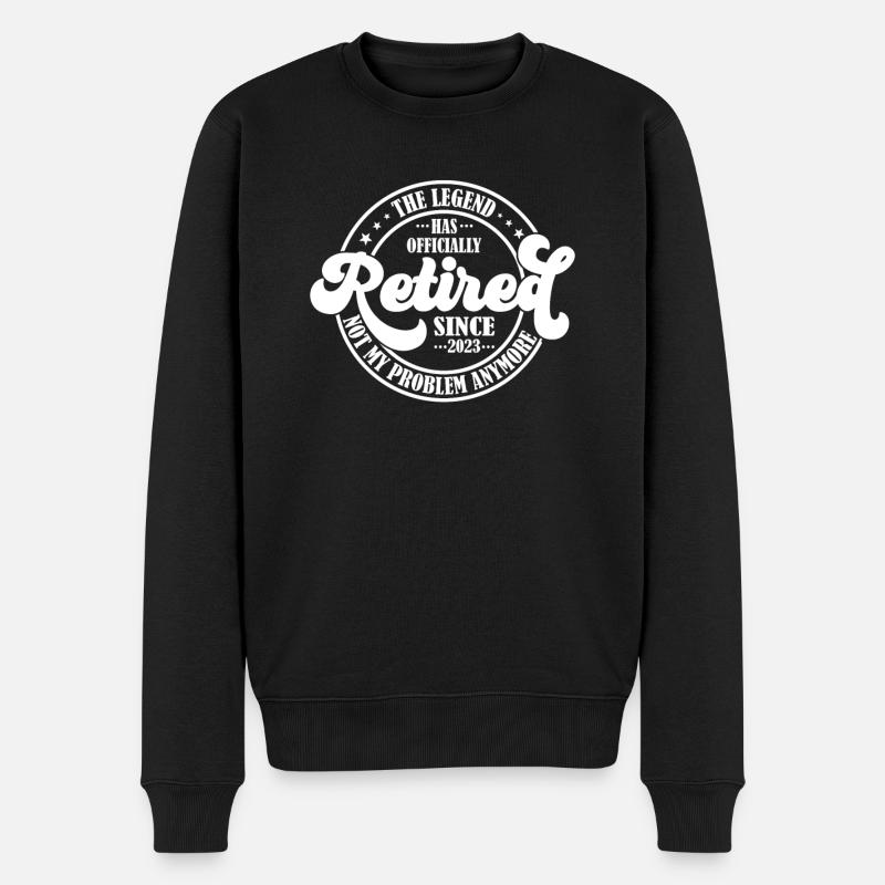 Rente 2023 Pension Rentner Geschenkidee - Männer Premium Bio Pullover - Schwarz