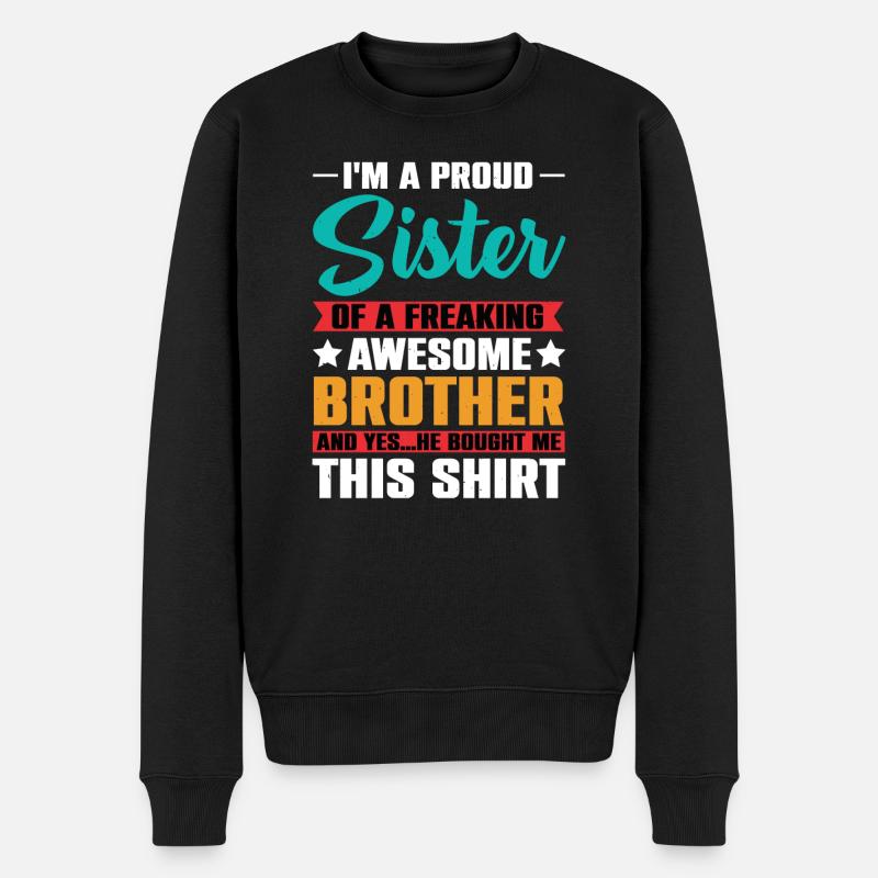 Frère Sœur Jumeaux Frères et sœurs - Pull Premium bio Homme - noir