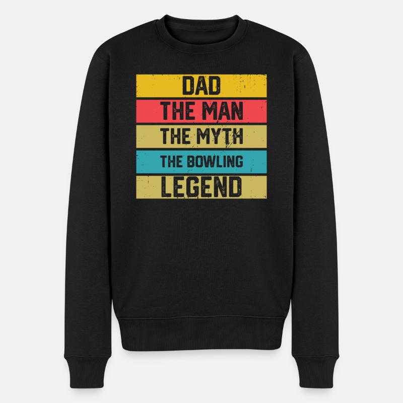 Bowling Père Papa Cooler - Pull Premium bio Homme - noir