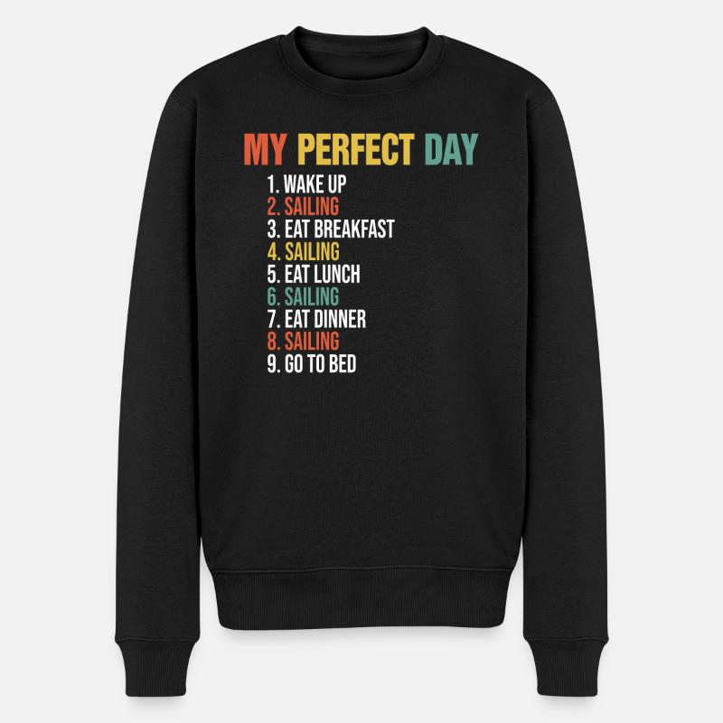 Voilier Voilier Sailor Skipper Cadeau - Pull Premium bio Homme - noir
