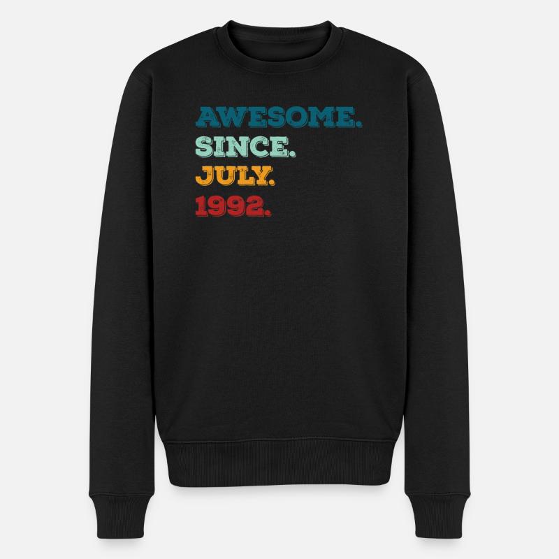 Juillet 1992 - Anniversaire en juillet - Pull Premium bio Homme - noir