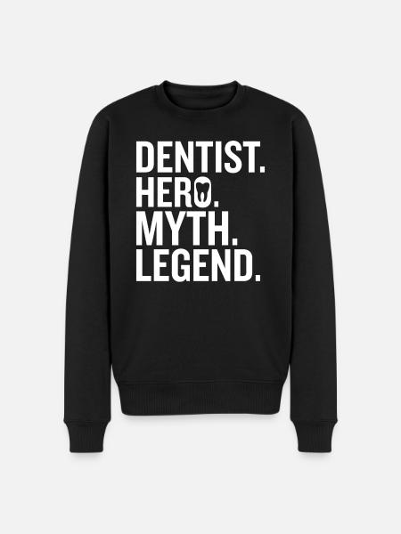 Klinikassistent Tandlæge Tand - Økologisk premium-sweatshirt til mænd - sort