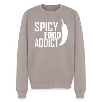 Spicy food spices chilli pepper spicy food - Men's Premium Organic Jumper - taupe - Front - Nico (187cm)