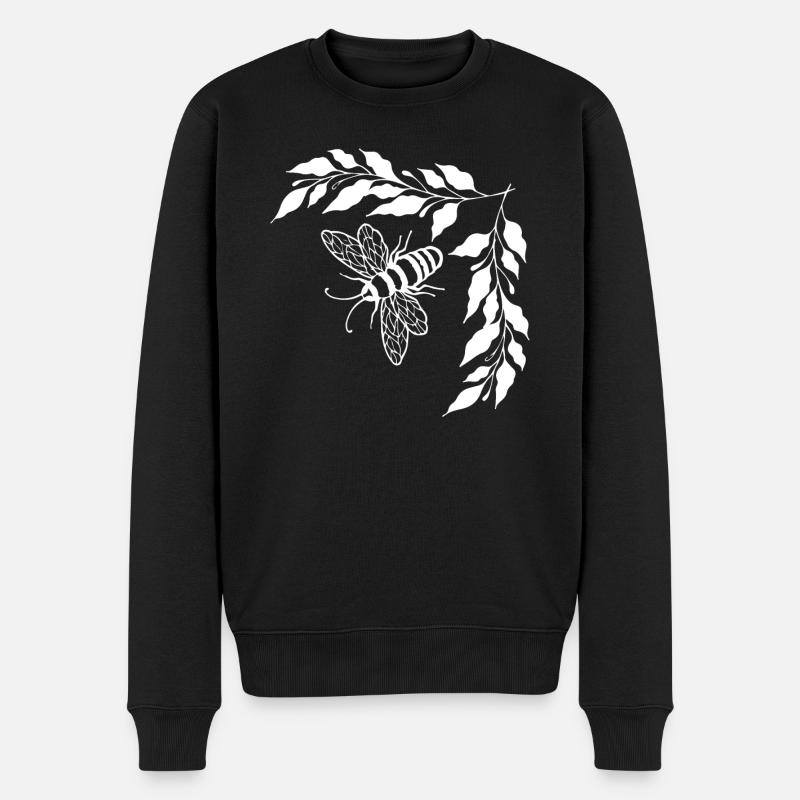 Biene - Männer Premium Bio Pullover - Schwarz