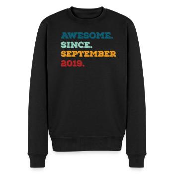 Birthday September 2019 Born Year of birth - Men's Premium Organic Jumper - black - Front - Nico (187cm)