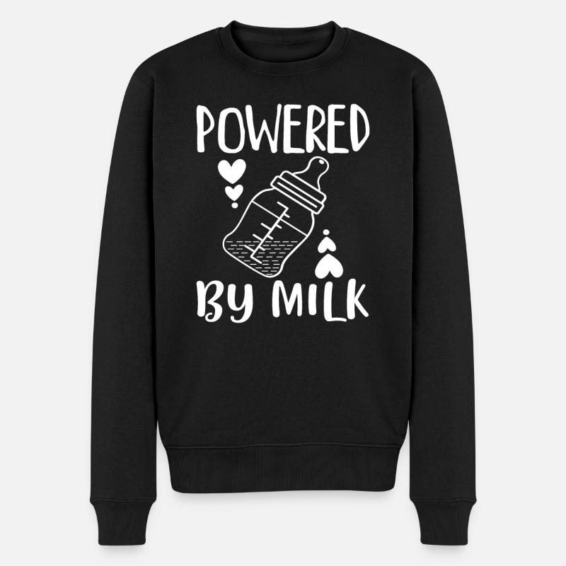 Nouveau-né Naissance Lait alimentaire - Pull Premium bio Homme - noir