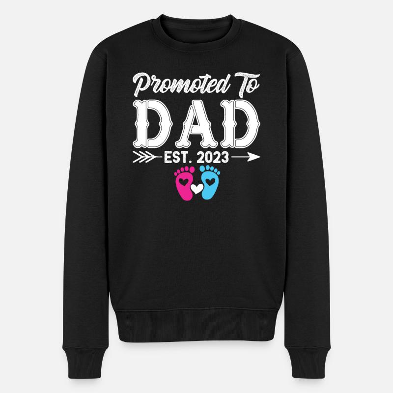 Père 2023 - Papa 2023 - Papa tombe enceinte - Pull Premium bio Homme - noir