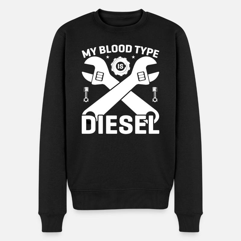 Mechaniker Techniker Handwerker Garage KFZ Bastler - Männer Premium Bio Pullover - Schwarz