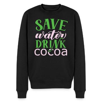 I'm Hot Chocolate Drinker Choco Drink - Men's Premium Organic Jumper - black - Front - Nico (187cm)