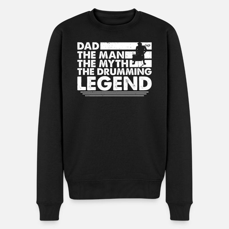 Batteur Père Batteur Batteur Papa - Pull Premium bio Homme - noir
