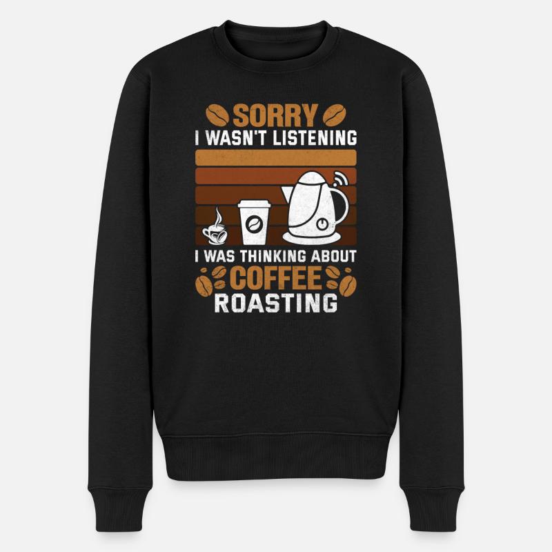 Stolzer Barista Beruf Kaffee Catering Espresso - Männer Premium Bio Pullover - Schwarz