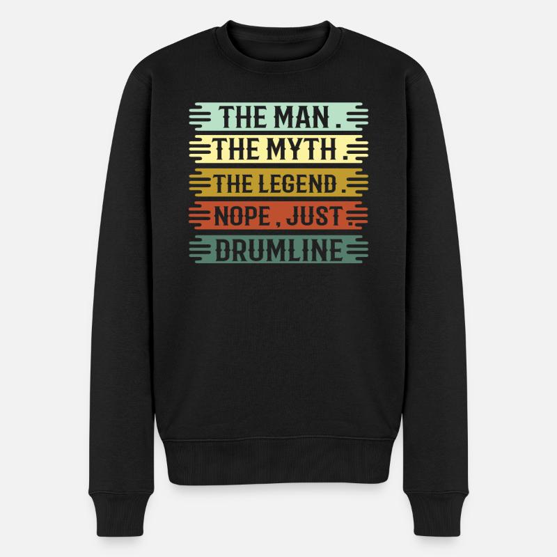 Drumline - Batteur - Tambour - Batteur - Drôle - Pull Premium bio Homme - noir