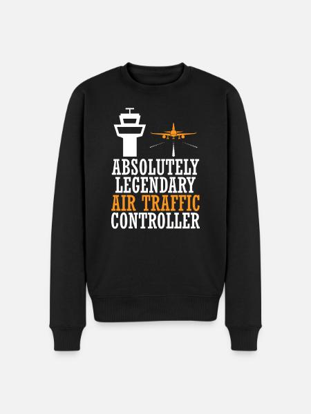 Air traffic controller Tower controller Flight attendants - Men's Premium Organic Jumper - black