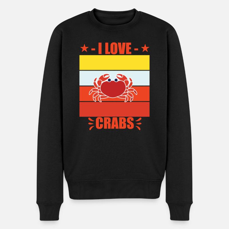 Krabbe - Krebstier - Männer Premium Bio Pullover - Schwarz