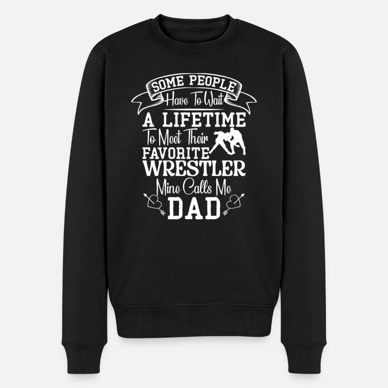 Wrestling Ringen Wrestler Ringer Geschenk Sohn - Männer Premium Bio Pullover - Schwarz