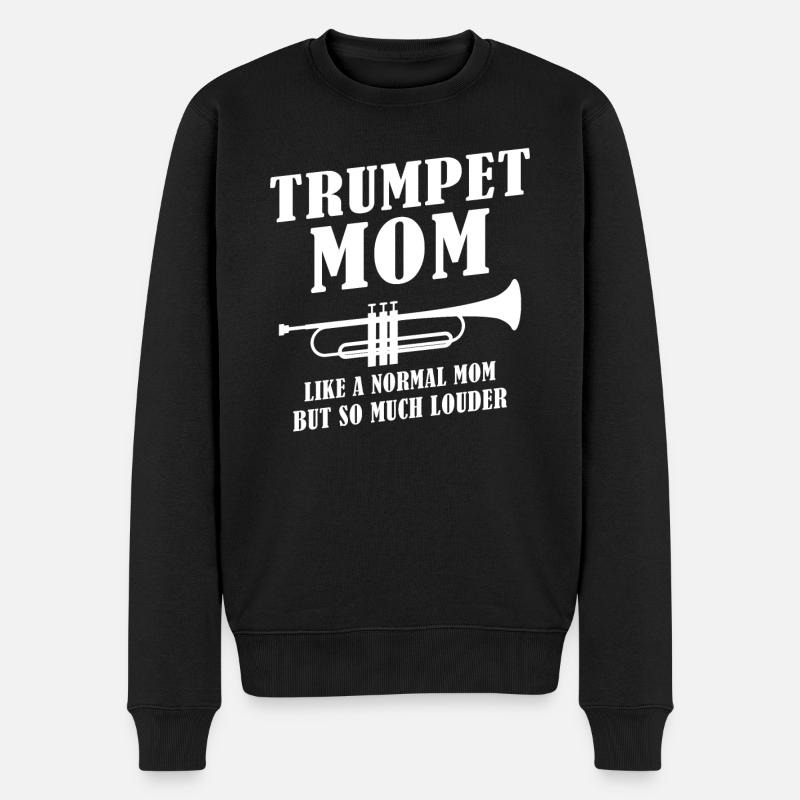 Trompetenspielende Mutter Trompeten Mama - Männer Premium Bio Pullover - Schwarz
