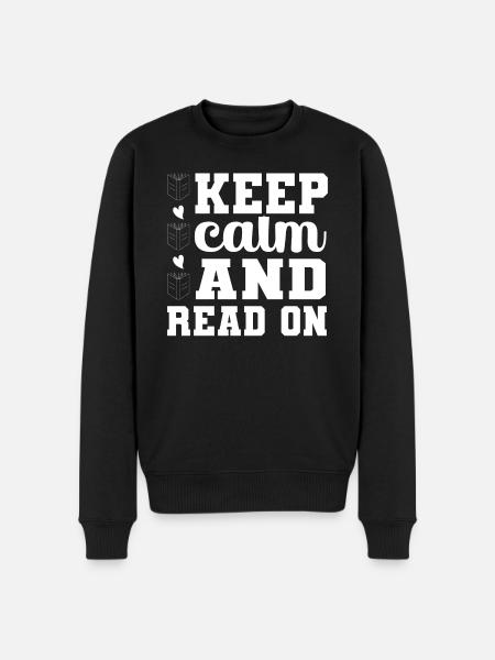 Read books Bookworm - Men's Premium Organic Jumper - black