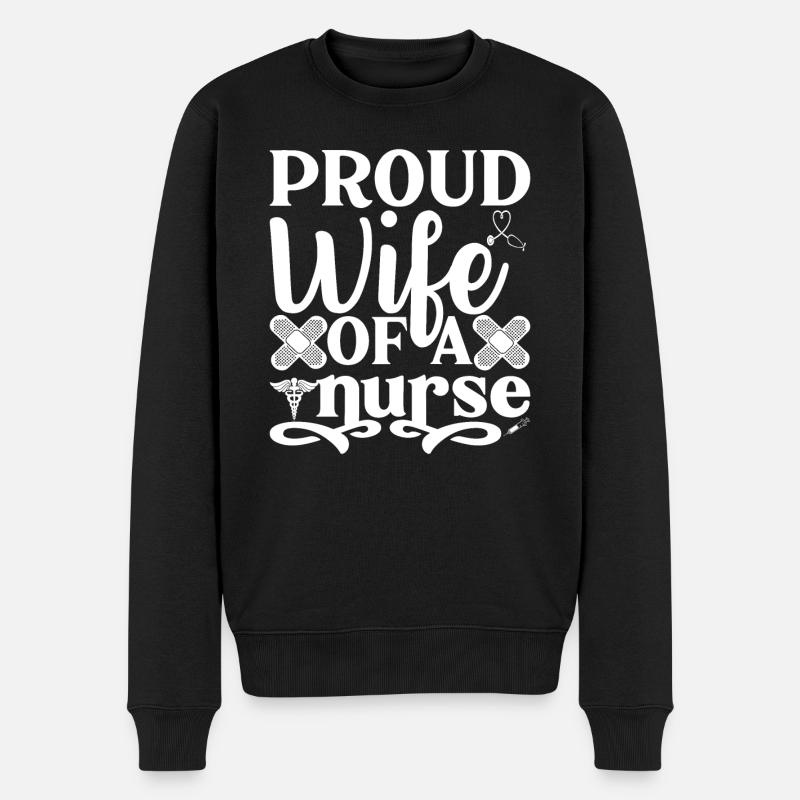 Épouse d’un infirmier - Pull Premium bio Homme - noir