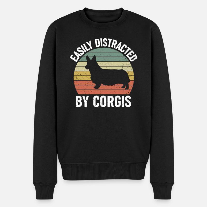 Corgi Propriétaire Chien Corgi Chien Disant Pet - Pull Premium bio Homme - noir