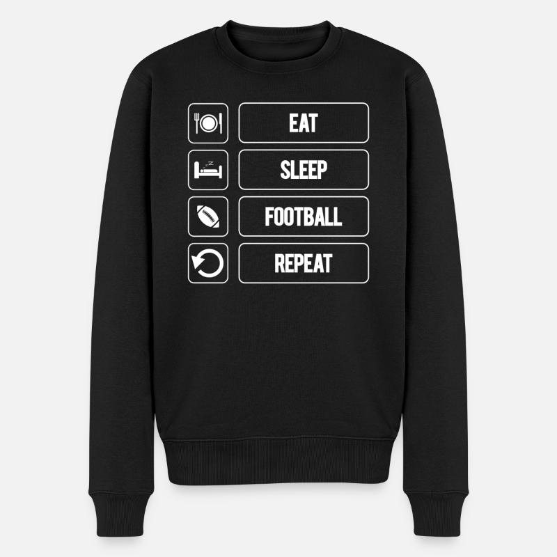 American Football - Männer Premium Bio Pullover - Schwarz