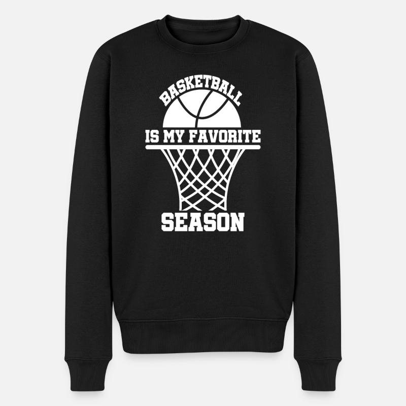 Basketballer Basketball Slamdunk BBall Korbleger - Männer Premium Bio Pullover - Schwarz