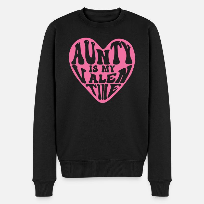Tante est ma Saint-Valentin Saint-Valentin - Pull Premium bio Homme - noir