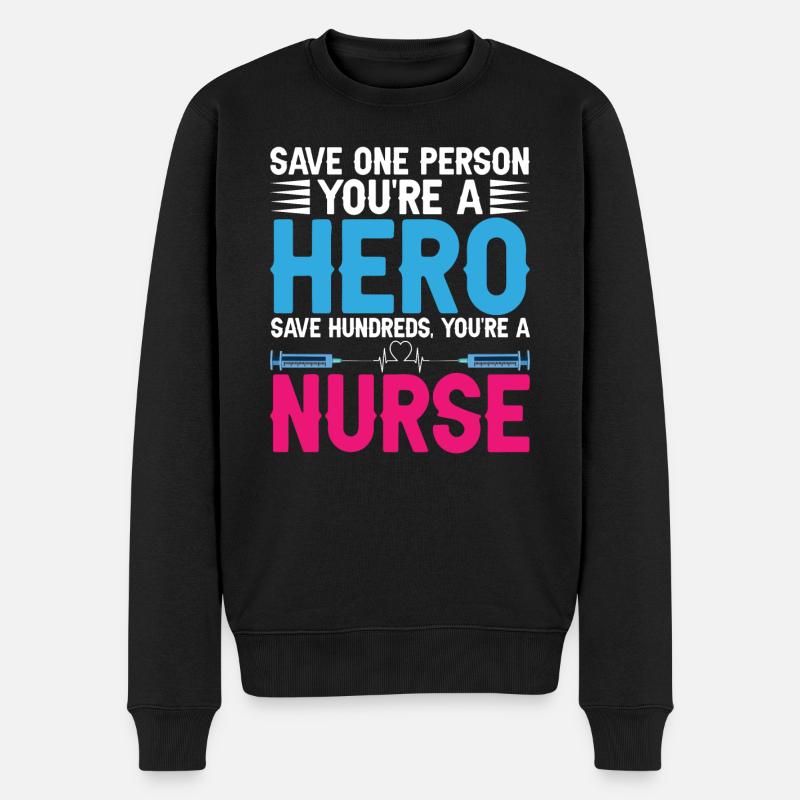 Service ambulancier Infirmier paramédical - Pull Premium bio Homme - noir