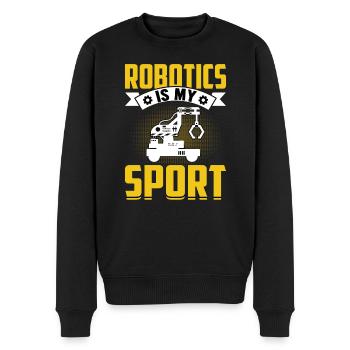 Robot Programmer Automation Technician - Men's Premium Organic Jumper - black - Front - Nico (187cm)