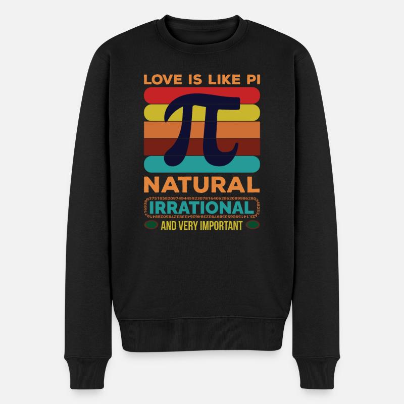 Pi Jour Cercle Nombre Pi - Pull Premium bio Homme - noir