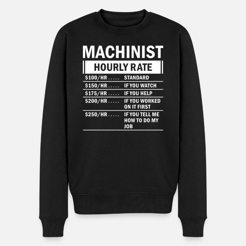 Maschinenführer Anlagenführer Geschenk - Männer Premium Bio Pullover - Schwarz