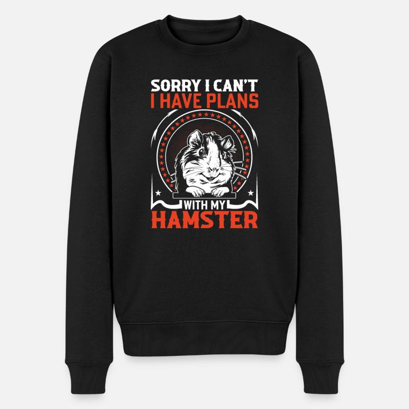 Hamster Liebhaber Hamster Geschenk - Männer Premium Bio Pullover - Schwarz